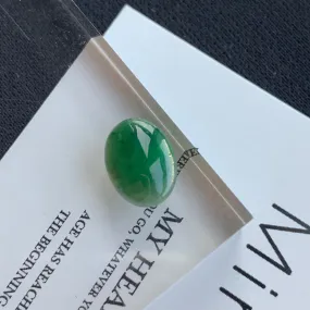 1.55ct A-Grade Natural Green Jadeite Oval Cabochon No.220447