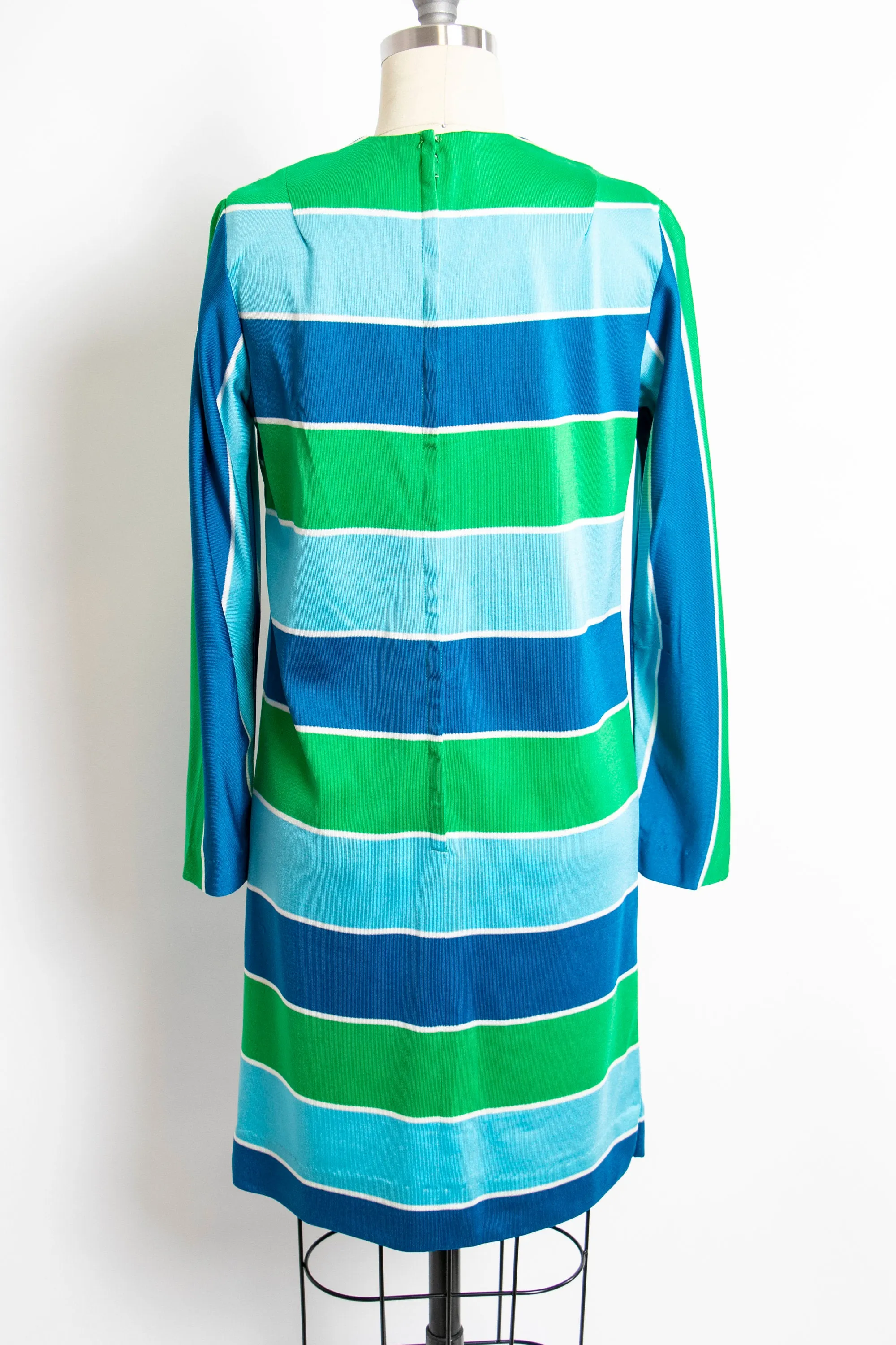 1960s Dress Vicky Vaughn Striped Mod Shift 60s Small