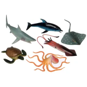 6 Pc, Large Ocean Animal Set