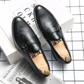 High Quality Retro Male Casual Elegantes Office Dress Shoes Stylish Men Formal Soft Business Dress Loafers Slip-on Shoes