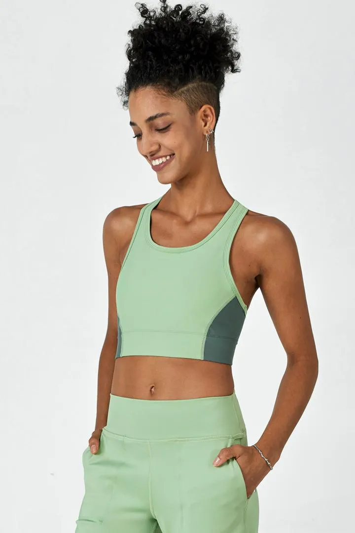 Hitense™ Racerback Sports Bra-Lt Green