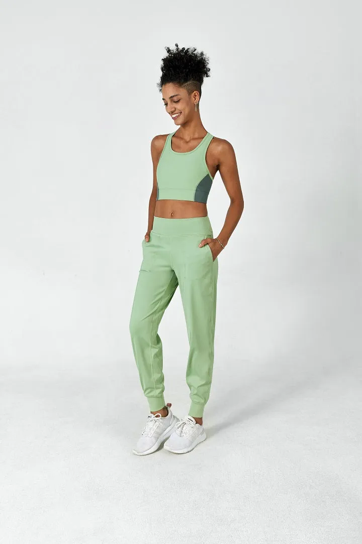 Hitense™ Racerback Sports Bra-Lt Green