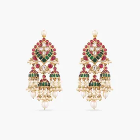 Kalika Kempu Jadau Silver Jhumki Earrings