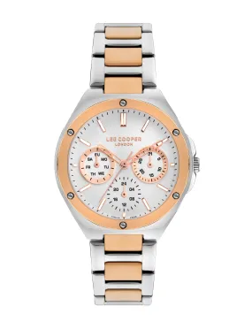 Lee Cooper LC07844.530 Ladies Super Metal Silver/Rose Gold Watch