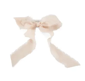 Mini Raw Edge Silk Bow