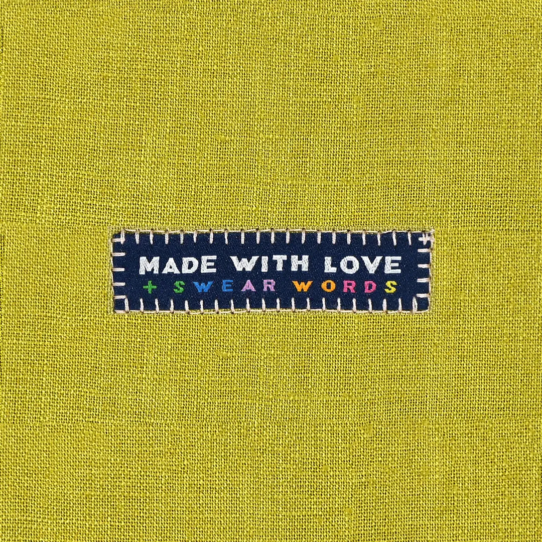 "Made with Love and Swear Words" 6 Pack Woven Labels by Kylie and the Machine