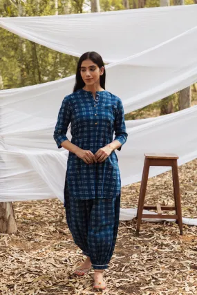 Samiya Indigo Kurta and Harem Pant