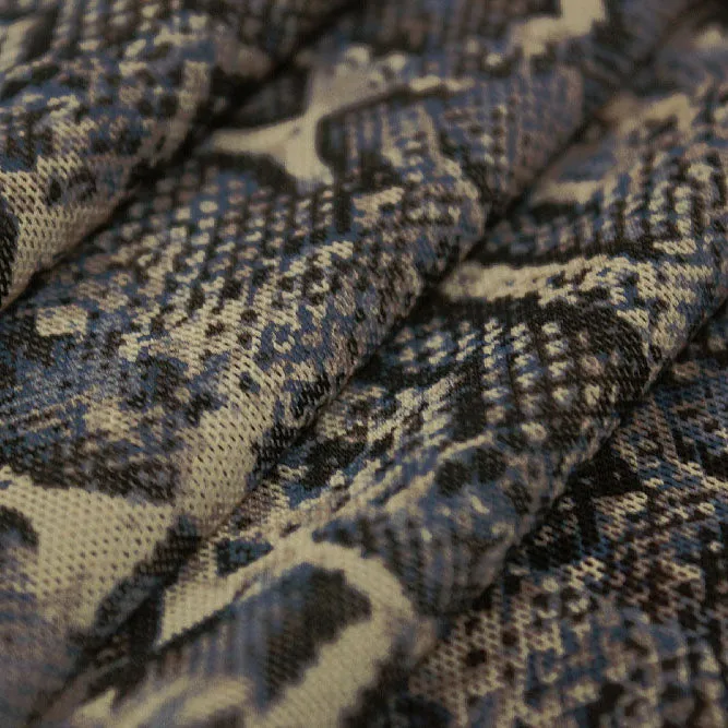 Snake Skin Printed Power Mesh Fabric | Blue Moon Fabrics