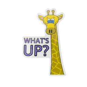 What's Up Giraffe Sticker (FREE SHIPPING)